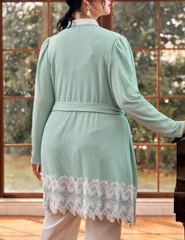 Cardigan SHEIN CURVE, verde, 4XL