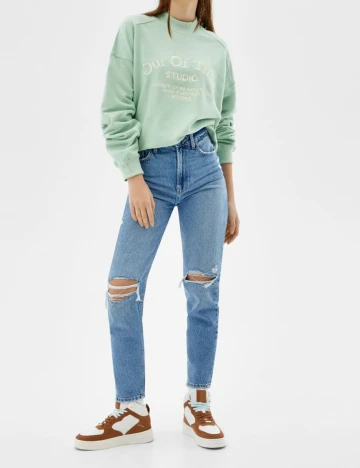 Bluza Bershka, verde, S