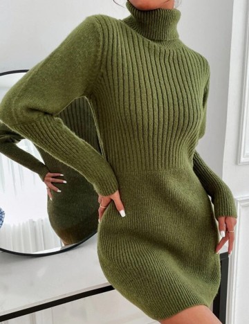 Rochie Scurta SHEIN, verde, L