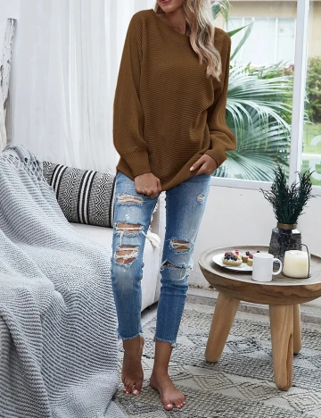 Pulover SHEIN, maro, L