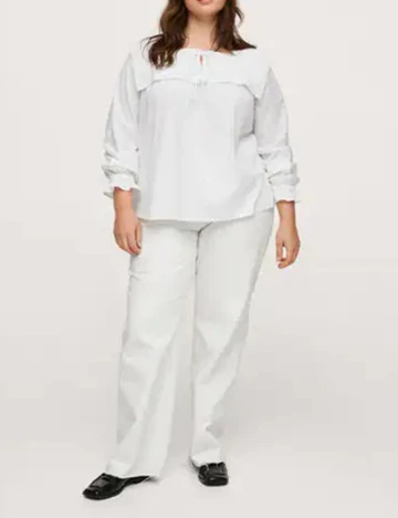 Bluza Mango Violeta, alb, 1 XL