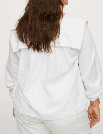 Bluza Mango Violeta, alb, 1 XL