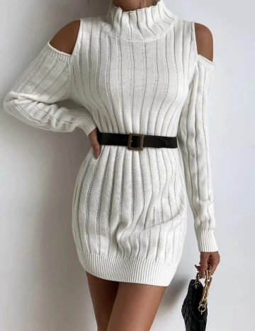 Rochie scurta SHEIN, alb, S
