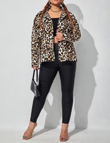 Jacheta SHEIN CURVE, animal print, 1 XL
