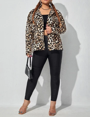 Jacheta SHEIN CURVE, animal print, 1 XL