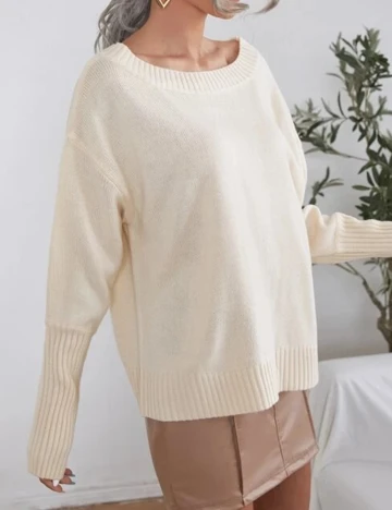 Pulover SHEIN, crem, M Crem