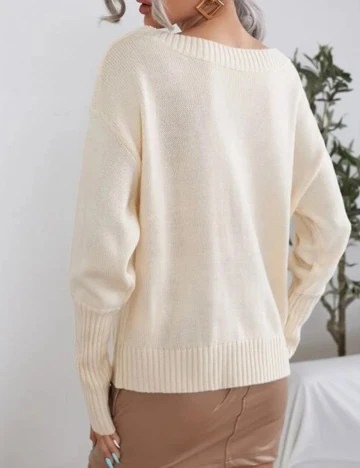 Pulover SHEIN, crem, M Crem