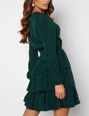 Rochie scurta Happy Holly, verde, 36-38