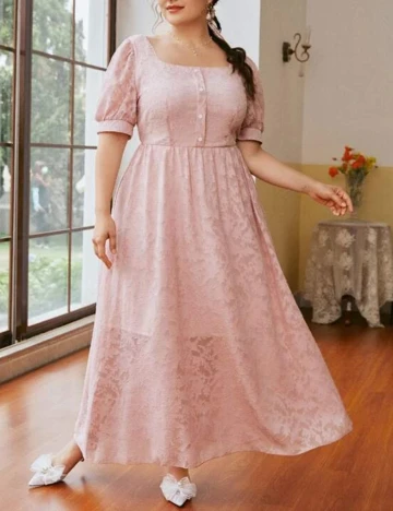 Rochie Lunga SHEIN CURVE, roz, 4XL