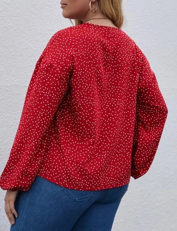 Bluza SHEIN CURVE, rosu, 2XL