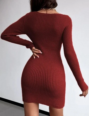Rochie scurta SHEIN, rosu, L
