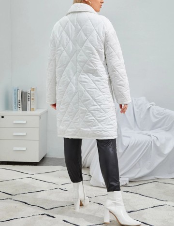 Geaca SHEIN CURVE, alb, 1 XL