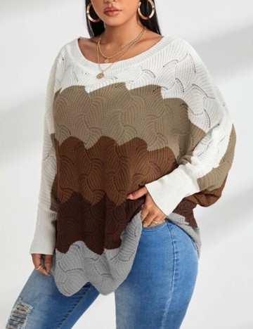 Pulover SHEIN CURVE, mix culori, 1 XL