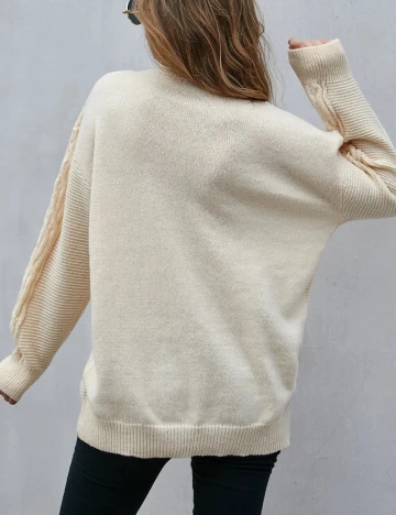 Pulover SHEIN, crem, M Crem