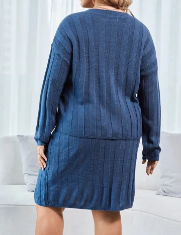 Compleu SHEIN CURVE, albastru, 3XL Albastru