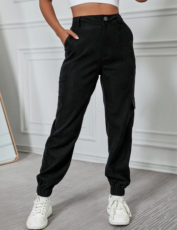 Pantaloni SHEIN, negru, S