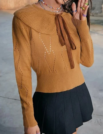 Pulover SHEIN, maro, M Maro