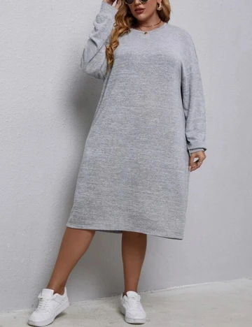 Rochie Scurta SHEIN CURVE, gri, 2XL Gri