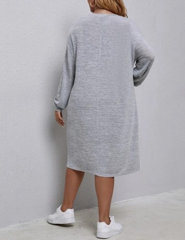 Rochie Scurta SHEIN CURVE, gri, 2XL