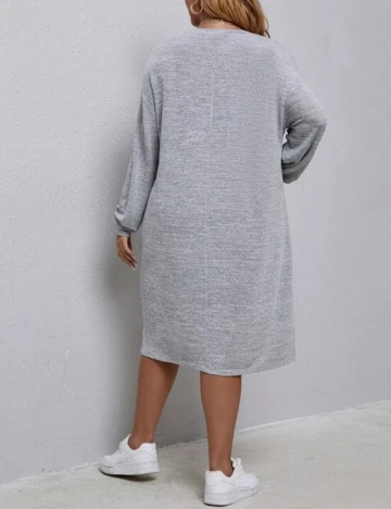Rochie Scurta SHEIN CURVE, gri, 2XL Gri