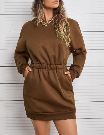Rochie Scurta SHEIN, maro, XS