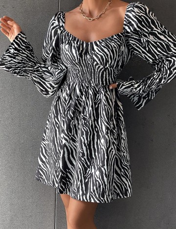 Rochie scurta SHEIN, animal print, XS