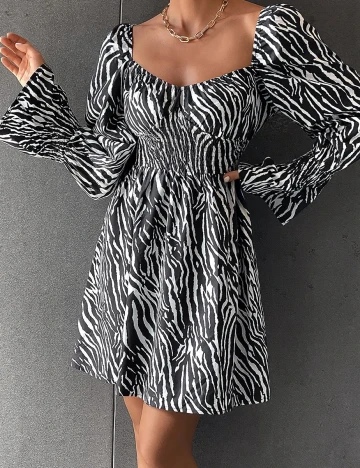 Rochie scurta SHEIN, animal print, XS Animal print