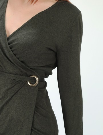 Bluza Vila, verde inchis, M