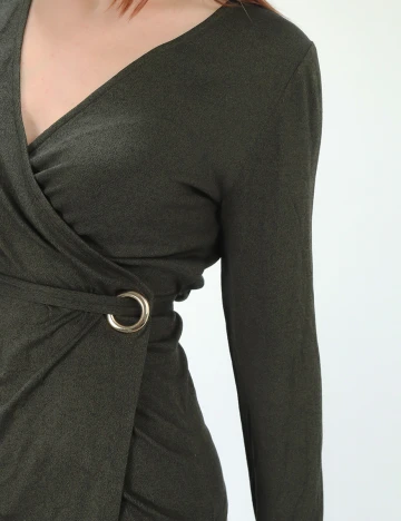 Bluza Vila, verde inchis, M