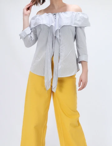 Camasa Only, alb/albastru, XXL