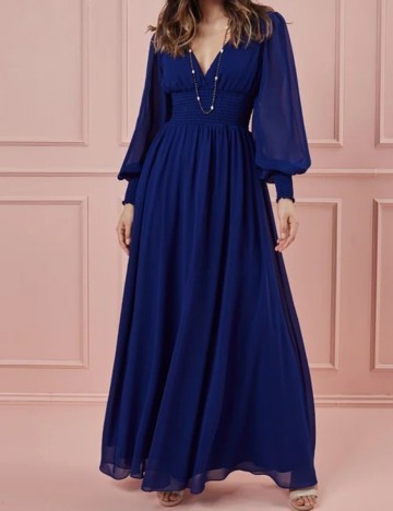 Rochie lunga Goddiva, bleumarin, 42