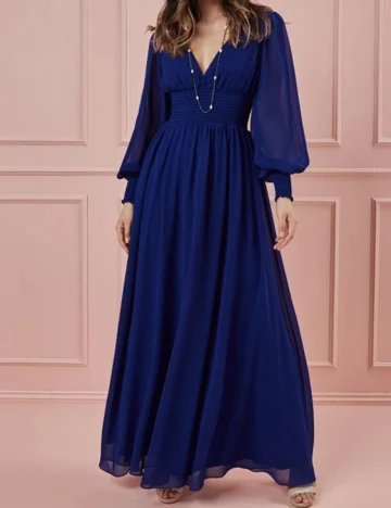 Rochie lunga Goddiva, bleumarin, 42 Albastru