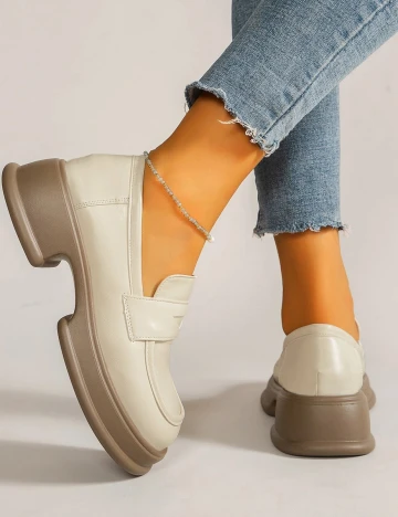 Mocasini SHEIN, crem, 35