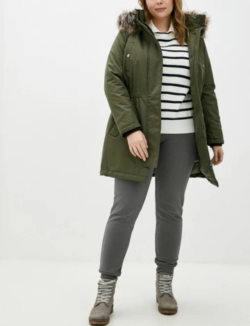 Geaca Only Carmakoma, verde