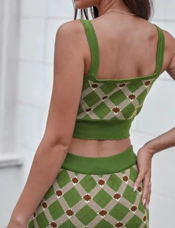 Top SHEIN, verde, S