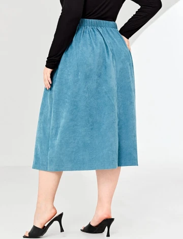 Fusta SHEIN CURVE, albastru, 0 XL