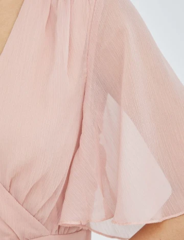 Rochie medie Vila, roz
