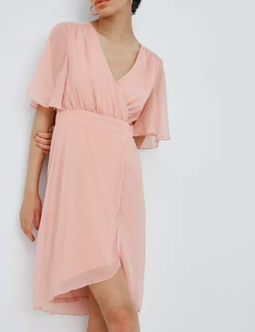 Rochie medie Vila, roz