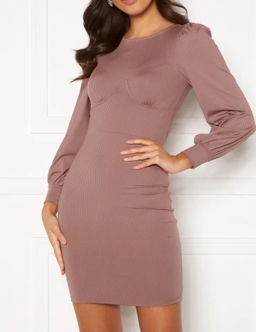 Rochie scurta Chiara Forthi, roz pudra, M Roz