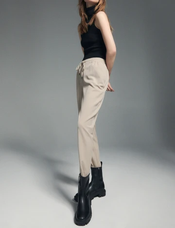 Pantaloni Reserved, crem, 46