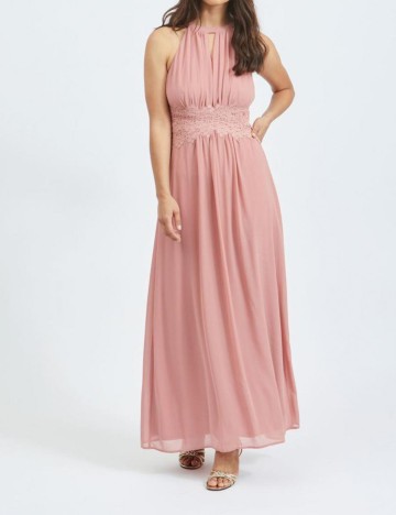 Rochie lunga Vila, roz, 34