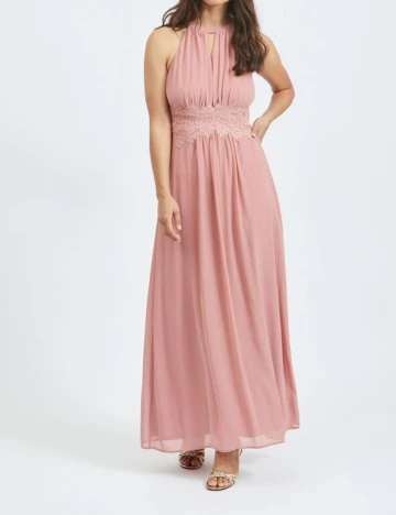Rochie lunga Vila, roz, 34