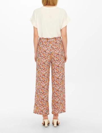 Pantaloni Jacqueline de Yong, portocaliu/alb, 38