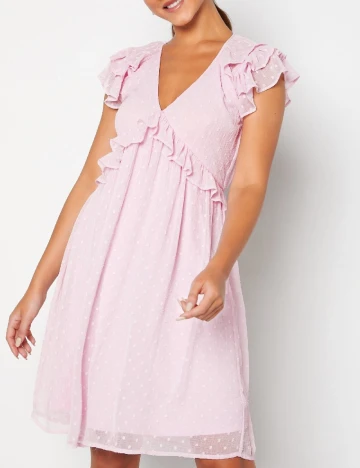 Rochie scurta Vila, roz, 34