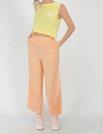 Pantaloni Vila, piersica, 40