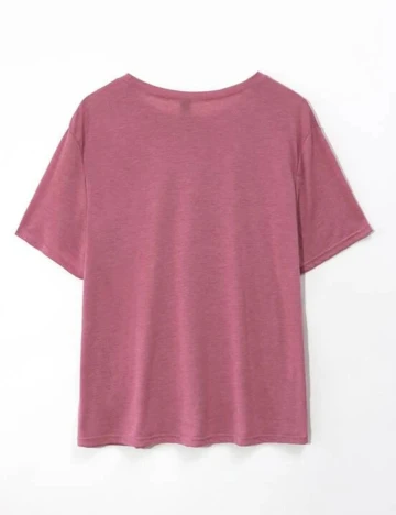 Tricou SHEIN CURVE, roz pudra, 2XL