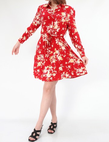 Rochie scurta Pieces, rosu, M
