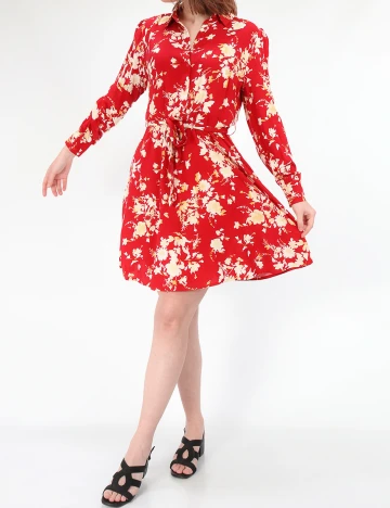 Rochie scurta Pieces, rosu, M