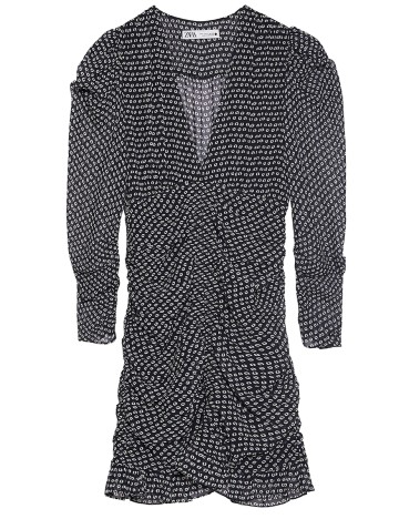 Rochie Zara, negru/buline, L