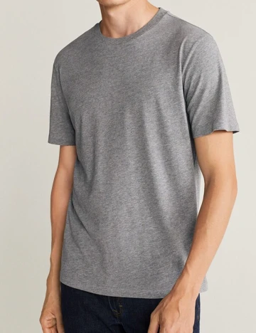 Tricou Mango, gri, S Gri